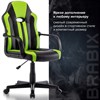 Кресло компьютерное BRABIX "Stripe GM-202", экокожа, черное/зеленое, 532511 - фото 2688889