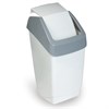 Ведро-контейнер 15 л, с крышкой (качающейся), для мусора, "Хапс", 46х26х25 см, серое, IDEA, М 2471 - фото 2688993