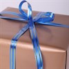 Лента упаковочная декоративная для подарков, золотые полосы, 12 мм х 45 м, синяя, ЗОЛОТАЯ СКАЗКА, 591822 - фото 2690045