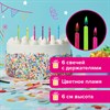 Набор свечей для торта с цветным пламенем 6 шт., 6 см, с держателями, ЗОЛОТАЯ СКАЗКА, 591459 - фото 2690139
