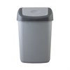 Ведро-контейнер 14 л с КАЧАЮЩЕЙСЯ КРЫШКОЙ, для мусора, ПОДВЕСНОЕ, 42х27х21 см, серый/графит, 327, 433270065 - фото 2690656