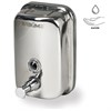 Дозатор для жидкого мыла LAIMA BASIC, 0,5 л., нержавеющая сталь, зеркальный, 601795 - фото 2690850