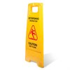 Знак предупреждающий опасность "Осторожно! Мокрый пол!" пластиковый, 62х30 см, LAIMA PROFESSIONAL, 601524 - фото 2691175
