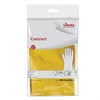 Перчатки хозяйственные резиновые VILEDA "Контракт" с х/б напылением, размер XL (очень большой), желтые, 102588 - фото 2691826