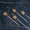 Набор свечей для торта "Звезды на длинных пиках", 4 шт., 3,3 см, ЗОЛОТАЯ СКАЗКА, в блистере, 591453 - фото 2692038