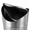 Урна для мусора 1,2 л LAIMA настольная, с качающейся крышкой, d 12х16,5 см, нержавеющая сталь, матовая, 601618 - фото 2692286