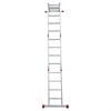Лестница-трансформер алюминиевая 4х4 ступени, высота 4,5 м (4 секции по 1,2 м) до 150 кг, вес 16,5 кг, НОВАЯ ВЫСОТА, 3320404 - фото 2694644