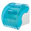 Диспенсер для бытовой туалетной бумаги LAIMA, тонированный голубой, 605043 - фото 2695182