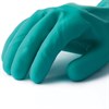 Перчатки нитриловые MANIPULA "Дизель", хлопчатобумажное напыление, размер 9 (L), зеленые, N-F-06 - фото 2696611