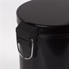 Ведро-контейнер для мусора (урна) с педалью LAIMA "Classic", 5 л, черное, глянцевое, металл, со съемным внутренним ведром, 604943 - фото 2697297