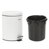 Ведро-контейнер для мусора (урна) с педалью LAIMA "Classic", 5 л, белое, глянцевое, металл, со съемным внутренним ведром, 604947 - фото 2697771