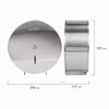 Диспенсер для туалетной бумаги LAIMA PROFESSIONAL INOX, (Система T2) малый, нержавеющая сталь, матовый, 605698 - фото 2698944