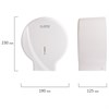 Диспенсер для туалетной бумаги LAIMA PROFESSIONAL ORIGINAL (Система T2), малый, белый, ABS, 605766 - фото 2700505
