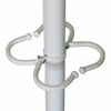 Вешалка-стойка "Квартет-З", 1,79 м, основание 40 см, 4 крючка + место для зонтов, металл, белая - фото 2701383
