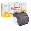Диспенсер для бытовой туалетной бумаги LAIMA, тонированный серый, 605044 - фото 2701433