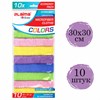 Салфетка из микрофибры 30х30 см "MULTI COLORS ECONOMY PACK 10", КОМПЛЕКТ 10 шт., 180 г/м2, LAIMA HOME, 607794 - фото 2701445