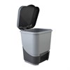 Ведро-контейнер 8 л с педалью, для мусора, 30х25х24 см, цвет серый/графит, 427-СЕРЫЙ, 434270065 - фото 2702882