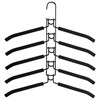 Вешалка-плечики трансформер, 5 плечиков, металл с покрытием, черные, BRABIX ULTRA, 607474 - фото 2703120