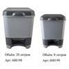 Ведро-контейнер 20 л с педалью, для мусора, 43х33х33 см, цвет серый/графит, 428-СЕРЫЙ, 434280165 - фото 2703187