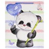 Пакет подарочный (1 штука) 26x13x32 см, ЗОЛОТАЯ СКАЗКА "Lovely Panda", глиттер, белый с голубым, 608241 - фото 2703359