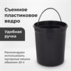Ведро-контейнер для мусора урна с педалью LAIMA "Classic Plus", 12 литров, зеркальное, Турция, 608113 - фото 2703504