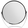Зеркало настольное BRABIX, круглое, диаметр 17 см, двустороннее, с увеличением, рамка из нержавеющей стали, 607421 - фото 2703926