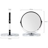 Зеркало настольное BRABIX, круглое, диаметр 17 см, двустороннее, с увеличением, металлическая рамка, 607422 - фото 2704007