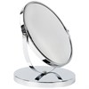 Зеркало настольное BRABIX, круглое, диаметр 17 см, двустороннее, с увеличением, металлическая рамка, 607422 - фото 2704697