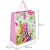 Пакет подарочный (1 штука) 26x13x32 см, ЗОЛОТАЯ СКАЗКА "Spring Flowers", глиттер, розовый, 608247 - фото 2705039