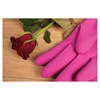Перчатки резиновые, х/б напыление, рифленые пальцы, размер L, Роза, 75 г, ПРОЧНЫЕ, с удлиненной манжетой, YORK, 92370 - фото 2705151