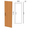 Дверь ЛДСП средняя "Фея", 365х16х1175 мм, цвет орех милан, ДФ12.5 - фото 2710065