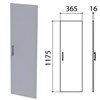 Дверь ЛДСП средняя "Монолит", 365х16х1175 мм, цвет серый, ДМ42.11 - фото 2710515