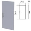 Дверь ЛДСП низкая "Монолит", 365х16х785 мм, цвет серый, ДМ41.11 - фото 2710518