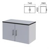 Шкаф-антресоль "Монолит", 740х390х450 мм, цвет серый, АМ01.11 - фото 2710536