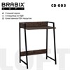 Стол на металлокаркасе BRABIX "LOFT CD-003", 640х420х840 мм, цвет морёный дуб, 641215 - фото 2710944