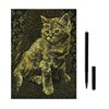 Гравюра с эффектом золота "Котёнок", 18х24 см, основа, штихель, LORI, Гр-051 - фото 2712292