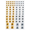 Стразы самоклеящиеся "Квадрат", 6-15 мм, 80 шт., цвет золотой/серебристый, на подложке, ОСТРОВ СОКРОВИЩ, 661394 - фото 2712670