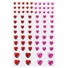 Стразы самоклеящиеся "Сердце", 6-15 мм, 80 шт., розовые/красные, на подложке, ОСТРОВ СОКРОВИЩ, 661399 - фото 2712769