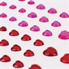 Стразы самоклеящиеся "Сердце", 6-15 мм, 80 шт., розовые/красные, на подложке, ОСТРОВ СОКРОВИЩ, 661399 - фото 2713046