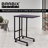 Стол BRABIX "Smart CD-014", 380х600х755 мм, ЛОФТ, на колесах, металл/ЛДСП ясень, каркас черный, 641885 - фото 2714919