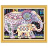 Картина стразами (алмазная мозаика) сияющая 40х50 см, ОСТРОВ СОКРОВИЩ "Индийские слоны", без подрамника, 662452 - фото 2716688