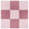 Коврик-пазл напольный 0,9х0,9 м, мягкий, розовый, 9 элементов 30х30 см, толщина 1 см, ЮНЛАНДИЯ, 664660 - фото 2718525