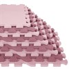 Коврик-пазл напольный 0,9х0,9 м, мягкий, розовый, 9 элементов 30х30 см, толщина 1 см, ЮНЛАНДИЯ, 664660 - фото 2720726