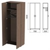 Шкаф для одежды "Канц", 700х350х1830 мм, цвет венге (КОМПЛЕКТ) - фото 2721228