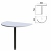 Стол приставной полукруг "Арго", 850х600х760 мм, серый/опора черная (КОМПЛЕКТ) - фото 2722590