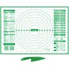 Коврик силиконовый для раскатки/запекания 46х66 см, зеленый, ПОДАРОК пластиковый нож, DASWERK, 608428 - фото 2723018