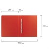 Папка с металлическим пружинным скоросшивателем BRAUBERG, картон/ПВХ, 35 мм, красная, до 290 листов, 228338 - фото 2723783