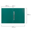 Папка с металлическим скоросшивателем STAFF, зеленая, до 100 листов, 0,5 мм, 229227 - фото 2723792