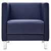 Кресло мягкое "Атланта", "М-01", 700х670х715 мм, c подлокотниками, экокожа, темно-синее - фото 2822689