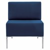 Кресло мягкое "Хост" М-43, 620х620х780 мм, без подлокотников, экокожа, темно-синее - фото 2822722